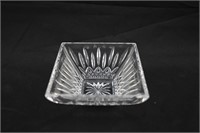 Square Waterford Bowl with Abstract Cut Designs