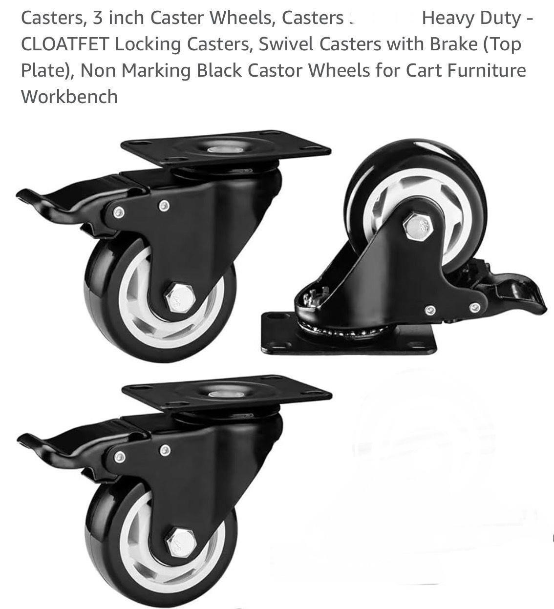 Casters, 3 inch Caster Wheels, Casters