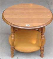 Bassett maple formica top side table