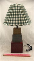 Tin Nesting Box Electric Lamp with 1 Drawer