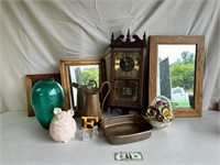 Antq Framed Mirrors, Clock, Capodimonte & More