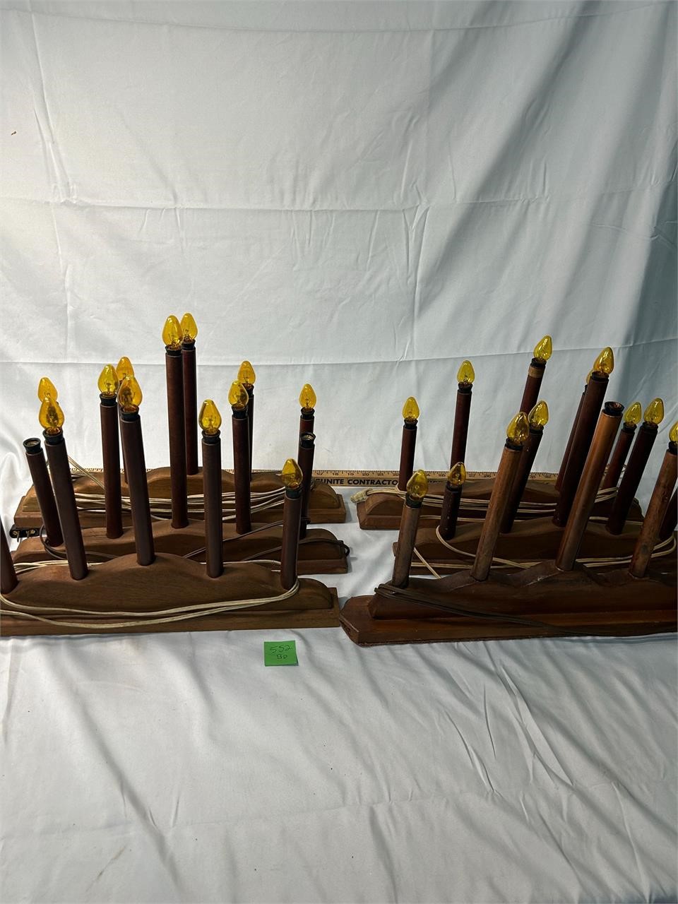 VTG Wooden Plug-in Christmas Candelabras