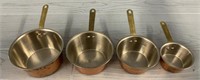 4-PC Revere Ware Copper Measuring Cups