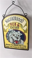 Vintage Hanging Tin Sign Pub & Eatery U15E