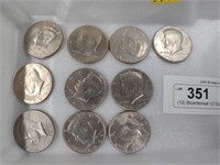 (10) Bicentennial 1/2 Dollars