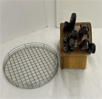 Stainless Steel Knives With Knife Block