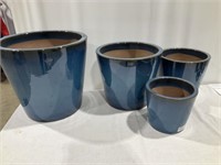 round glazed clay pot set 16x15,13x12,11x10,8x8