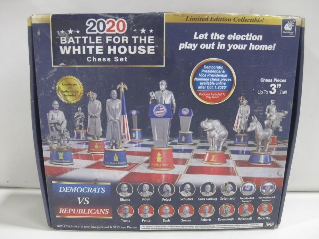 2020 Battle For The White House Chess Set