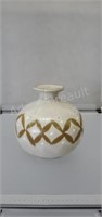 Vintage OMC Japan glazed Pottery 4 in vase