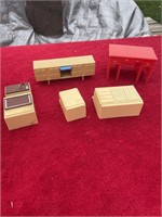 Vintage plastic dollhouse furniture