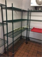 4 Tier Epoxy Coated Mobile Metro Rack