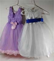 Purple and White Dresses