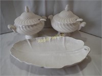 A Platter and Two Tureens