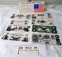 Union States Paper Money Facsimile Set