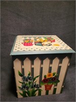 Hand painted wooden box