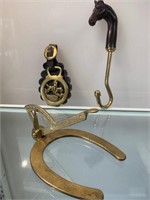 3 Vintage Horse Brass Pieces