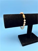 Antique Pearl Double Knotted Bracelet