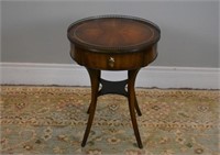 Flame mahogany side table