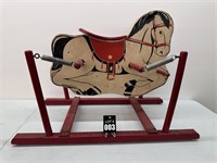 Vintage Children's Wooden Rocking Horse