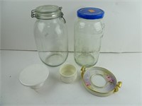 Lot of Misc.  Vintage Glassware - Jars Porcelain