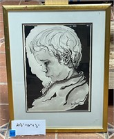 Vtg Print of Child 1973 Donna Chapman