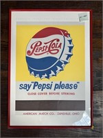 Framed Andy Warhol Collection Vintage Pepsi Poster