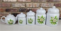 Floral 5pc Canister Set