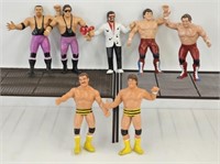 7 WWF LJN RUBBER WRESTLERS - TAG TEAMS -1987 & 88
