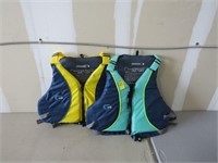 Two life jackets, large/xl, appear in great shape