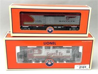 Lionel Santa Fe Warbonnet & Caboose.