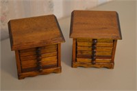 Lot of 2 Sets of Wood Coasters