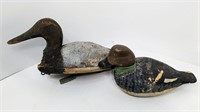 Pair of Antique Duck Decoys with Glass Eyes