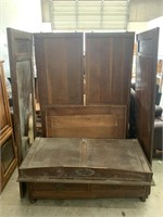 Antique Mahogany Hand Carved Armoire