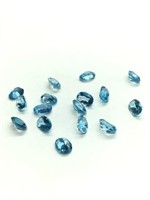 Blue topaz gemstones