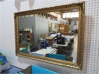 LARGE GOLD ORNATE FRAMED WALL MIRROR