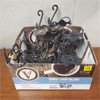 Box of Metal Candle Holders, Iron Wall Brackets