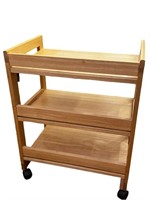 Wooden Shelf Organizer Cart