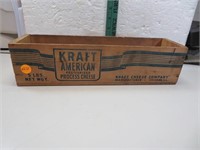 Vintage Kraft Cheese Wooden Box 13&1/2" x