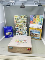assorted board games & puzzles