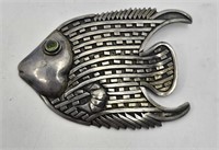 Fish Sterling Silver Brooch