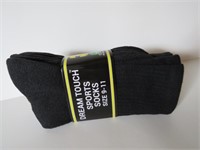 NEW 3 PAIR DREAM TOUCH MENS SPORT SOCKS