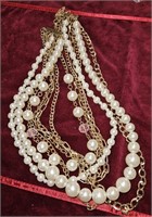 faux pearl necklace