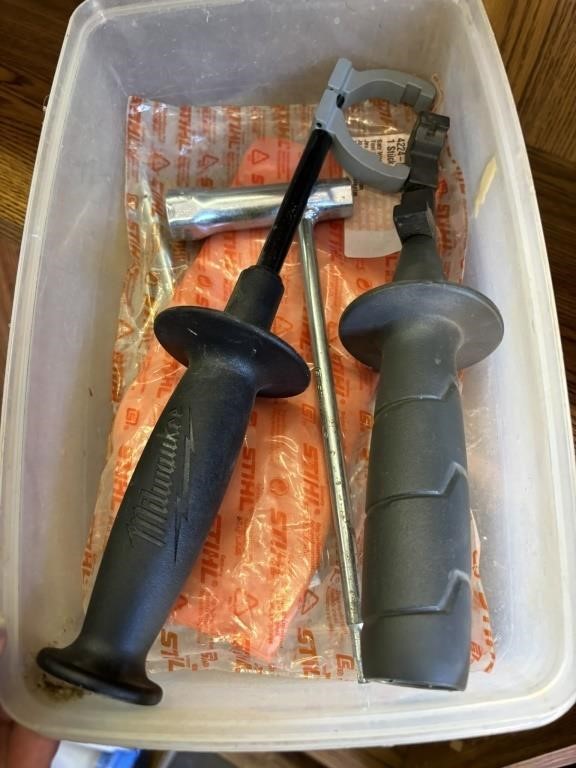 milwaukee drill handle, 2 chain saw tools