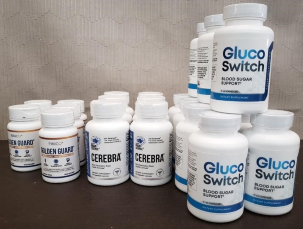 Lot of Supplements. Gluco Switch (Exp 07/25),