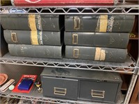 Metal storage bins and drawers