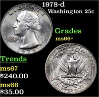 1978-d Washington Quarter 25c Grades GEM++ Unc