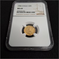 1986 $5 GOLD EAGLE