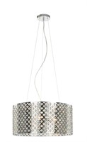 Emily 3-Light Crystal and Chrome Chandelier