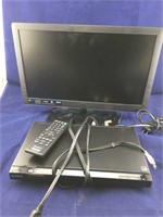 Working 19 Inch LED TV, DVD Player and Remote