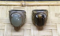 Pair of Rings With Large Oval Stones